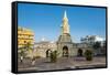 Torre del Reloj Publico (Public Clock Tower), UNESCO World Heritage Site, Cartagena, Colombia, Sout-Michael Runkel-Framed Stretched Canvas