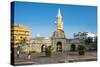 Torre del Reloj Publico (Public Clock Tower), UNESCO World Heritage Site, Cartagena, Colombia, Sout-Michael Runkel-Stretched Canvas