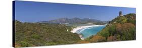 Torre di Porto Giunco Tower and Simius Beach near Villasimius, Sardinia, Italy-null-Stretched Canvas