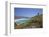 Torre di Porto Giunco Tower and Simius Beach near Villasimius, Sardinia, Italy-null-Framed Art Print