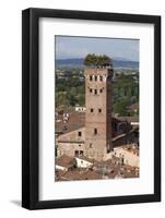 Torre Guinigi Topped by Holm Oak Tree, Lucca, Tuscany, Italy, Europe-Stuart Black-Framed Photographic Print