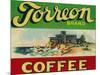 Torreon Coffee Label-Lantern Press-Mounted Art Print