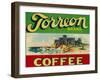 Torreon Coffee Label-Lantern Press-Framed Art Print