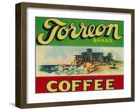 Torreon Coffee Label-Lantern Press-Framed Art Print