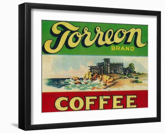 Torreon Coffee Label-Lantern Press-Framed Art Print