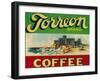 Torreon Coffee Label-Lantern Press-Framed Art Print