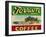 Torreon Coffee Label-Lantern Press-Framed Art Print