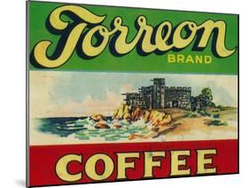 Torreon Coffee Label-Lantern Press-Mounted Art Print