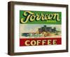 Torreon Coffee Label-Lantern Press-Framed Art Print