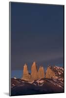 Torres del Paine Mountain Peaks, Patagonia, Magellanic Region, Chile-Pete Oxford-Mounted Photographic Print