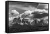 Torres Del Paine National Park, Cuernos and Clouds, Region 12, Chile, Patagonia-Howie Garber-Framed Stretched Canvas