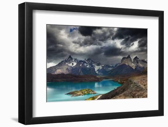 Torres Del Paine National Park, Lake Pehoe and Cuernos Mountains, Patagonia, Chile-DmitryP-Framed Photographic Print