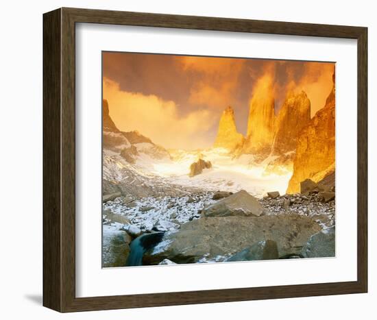 Torres Del Paine Patagonia-null-Framed Art Print