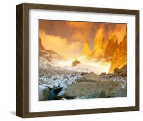 Torres Del Paine Patagonia-null-Framed Art Print