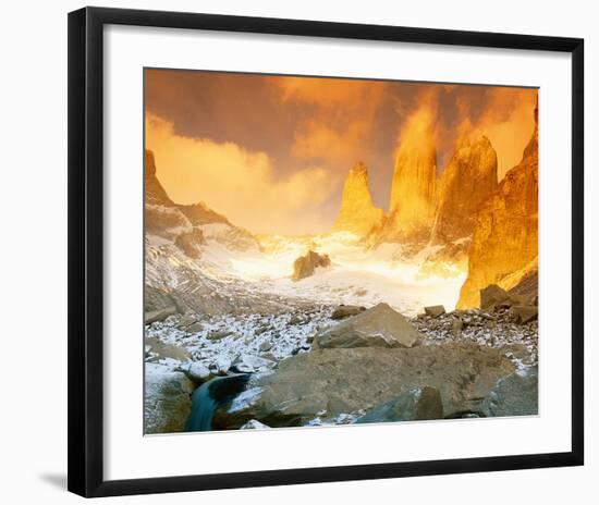 Torres Del Paine Patagonia-null-Framed Art Print