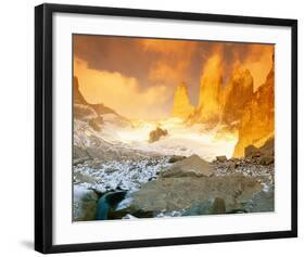 Torres Del Paine Patagonia-null-Framed Art Print