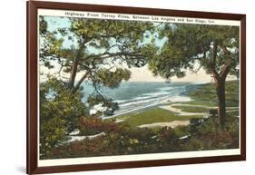 Torrey Pines Beach, San Diego County, California-null-Framed Art Print