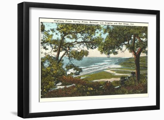 Torrey Pines Beach, San Diego County, California-null-Framed Art Print