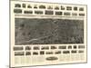 Torrington, Connecticut - Panoramic Map-Lantern Press-Mounted Art Print