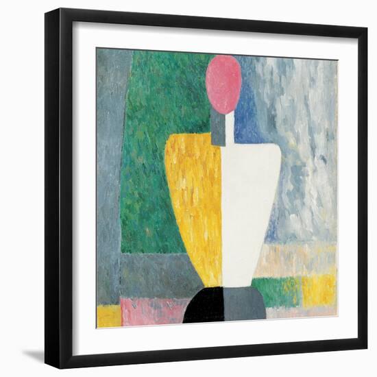 Torso (Figure with Pink Fac), 1928-1932-Kazimir Malevich-Framed Giclee Print