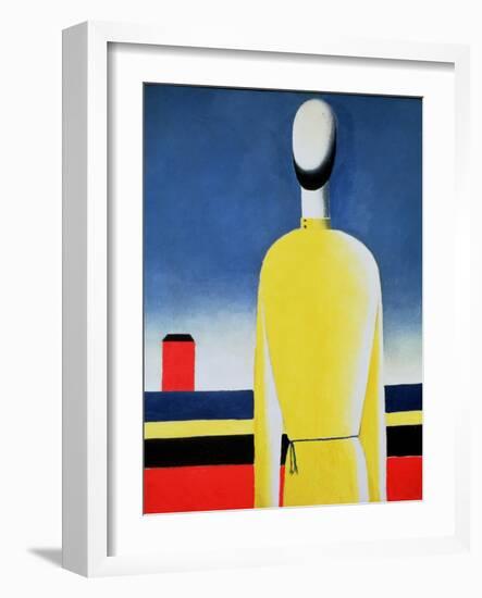 Torso in a Yellow Shirt, 1928-32-Kasimir Malevich-Framed Giclee Print