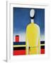 Torso in a Yellow Shirt, 1928-32-Kasimir Malevich-Framed Giclee Print