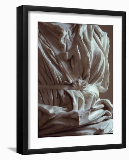 Torso of marble statue from the Capitoline Hill, Italy-Werner Forman-Framed Giclee Print