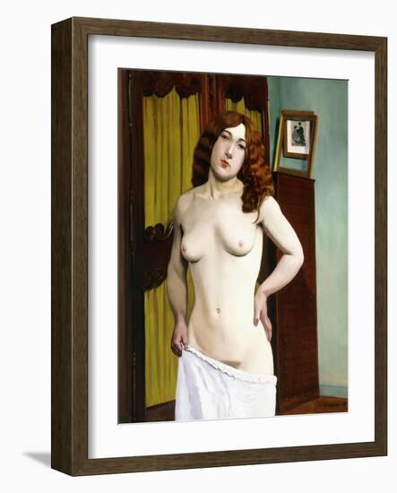 Torso vor einem Schrank (Stehender rothaariger Akt). 1913-Felix Vallotton-Framed Giclee Print