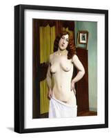 Torso vor einem Schrank (Stehender rothaariger Akt). 1913-Felix Vallotton-Framed Giclee Print