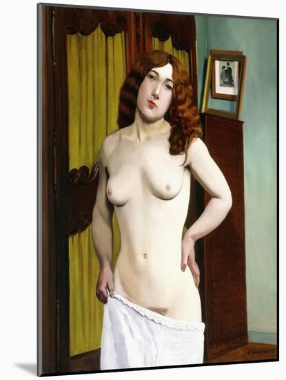 Torso vor einem Schrank (Stehender rothaariger Akt). 1913-Felix Vallotton-Mounted Giclee Print