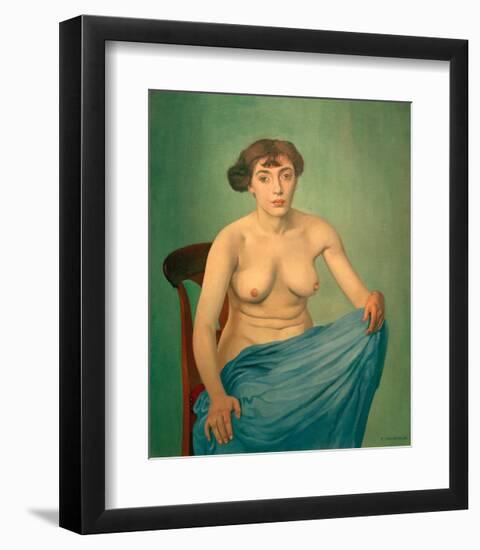 Torso with Blue Cloth-Félix Vallotton-Framed Giclee Print