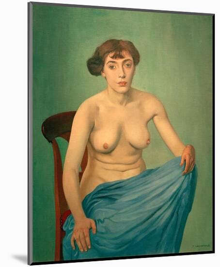 Torso with Blue Cloth-Félix Vallotton-Mounted Giclee Print