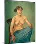 Torso with Blue Cloth-Félix Vallotton-Mounted Giclee Print