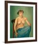 Torso with Blue Cloth-Félix Vallotton-Framed Giclee Print