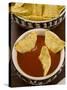 Tortilla Chips with Chili Sauce, Mexican Food, Mexico, North America-Nico Tondini-Stretched Canvas
