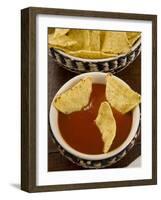 Tortilla Chips with Chili Sauce, Mexican Food, Mexico, North America-Nico Tondini-Framed Photographic Print