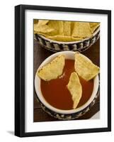 Tortilla Chips with Chili Sauce, Mexican Food, Mexico, North America-Nico Tondini-Framed Photographic Print