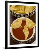 Tortilla Chips with Chili Sauce, Mexican Food, Mexico, North America-Nico Tondini-Framed Photographic Print