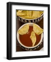 Tortilla Chips with Chili Sauce, Mexican Food, Mexico, North America-Nico Tondini-Framed Premium Photographic Print