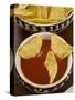 Tortilla Chips with Chili Sauce, Mexican Food, Mexico, North America-Nico Tondini-Stretched Canvas