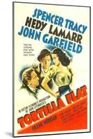 TORTILLA FLAT, from left: Spencer Tracy, John Garfield, Hedy Lamarr, 1942.-null-Mounted Art Print