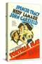 TORTILLA FLAT, from left: Spencer Tracy, John Garfield, Hedy Lamarr, 1942.-null-Stretched Canvas