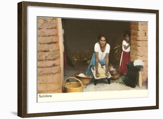 Tortilla Maker, Mexico-null-Framed Art Print