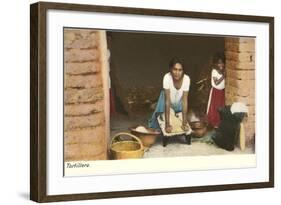 Tortilla Maker, Mexico-null-Framed Art Print