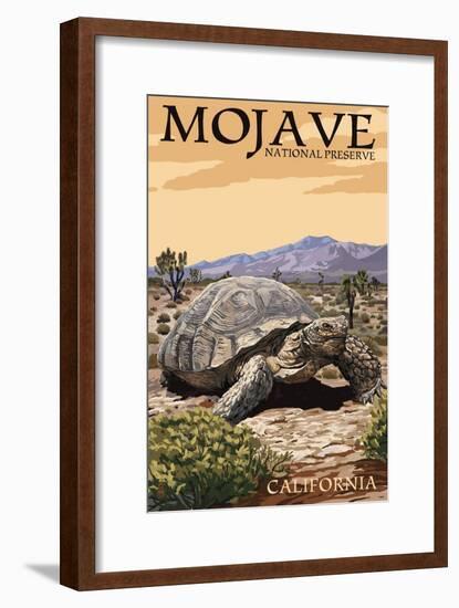 Tortoise - Mojave National Preserve, California-Lantern Press-Framed Art Print