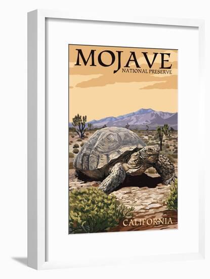 Tortoise - Mojave National Preserve, California-Lantern Press-Framed Art Print