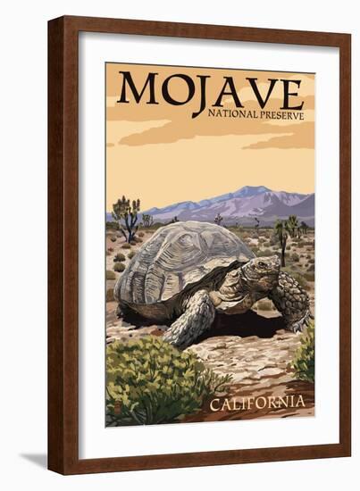Tortoise - Mojave National Preserve, California-Lantern Press-Framed Art Print