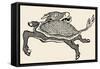 Tortoise with Stag's Head-null-Framed Stretched Canvas