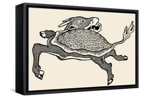 Tortoise with Stag's Head-null-Framed Stretched Canvas