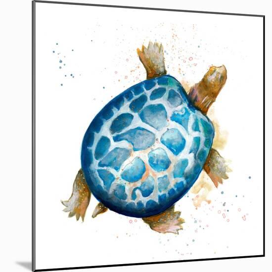 Tortuga Azul Square-Patricia Pinto-Mounted Art Print